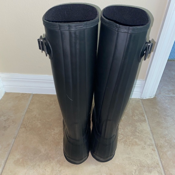 HUNTER MATTE BLACK TALL BOOTS - Picture 7 of 7